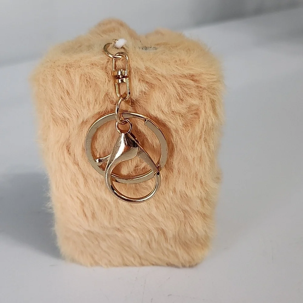 Labubu Inspired Plush Bag Charm Compact Mirror
